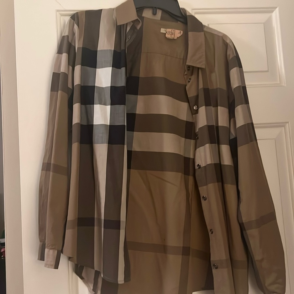 Burberry Brit plaid print long sleeve